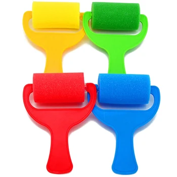 

Set of 4pcs Sponge Brush Paint Roller Kid Art Craft Painting Tool