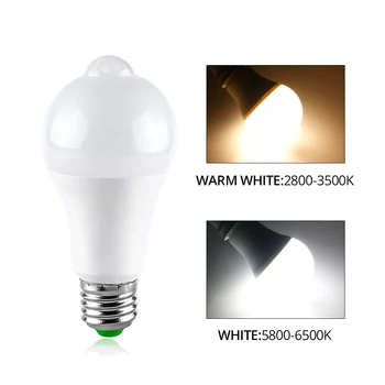 

PIR Motion Sensor Light LED Bulb E27 AC220V 230V 240V LED Bulb with Radar Sensor 20W 18W 15W 12W 10W Spotlight for Home Lighting