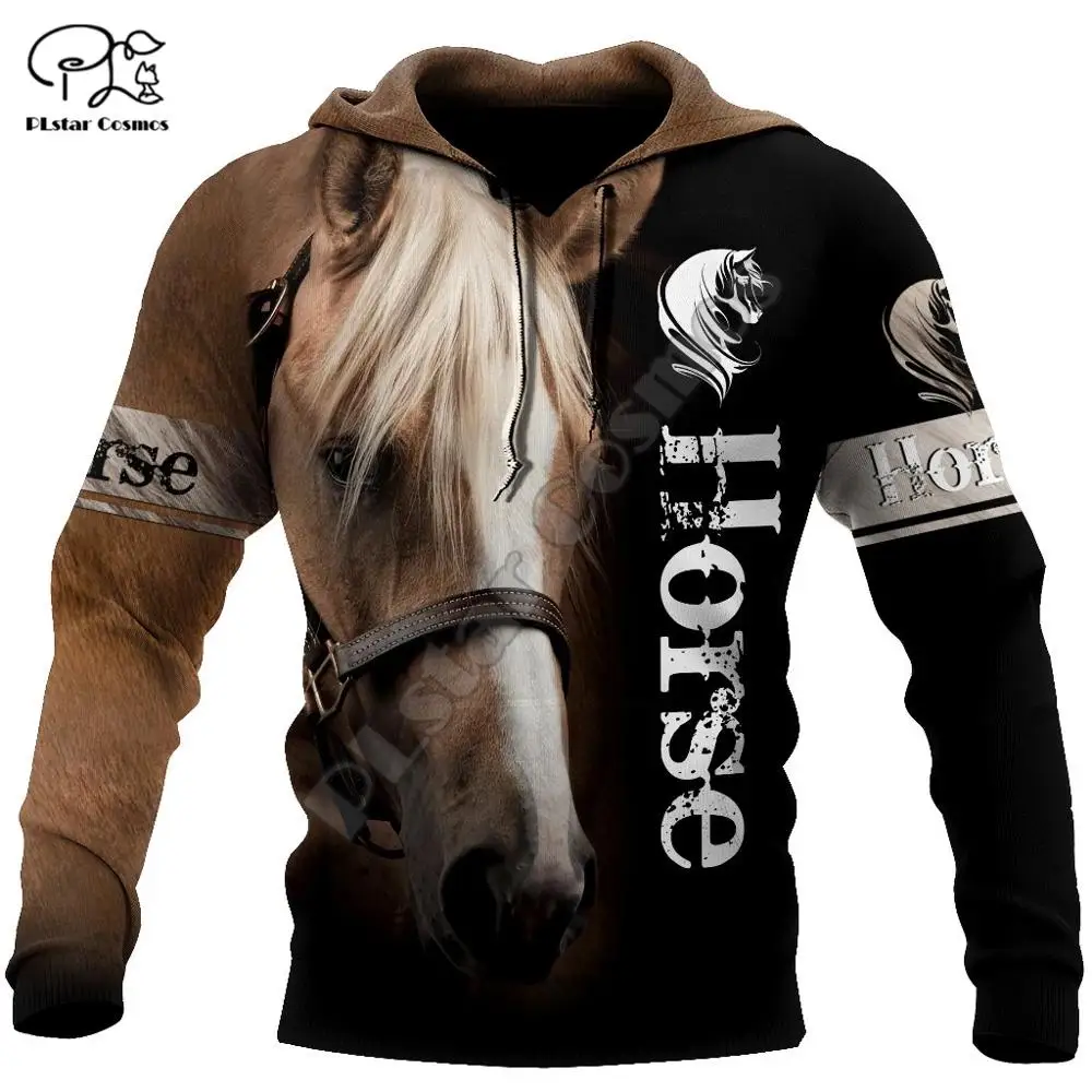 Men Sweatshirt Horses Horse Fashion Man Sweatshirt Hoodie Print