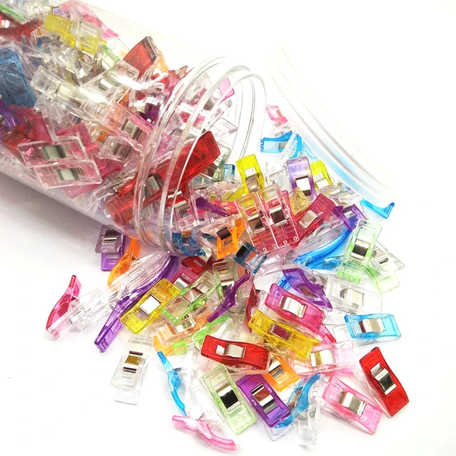 120pcs Plastic Clips For Sewing DIY Crafts, Quilting Clips,Clover