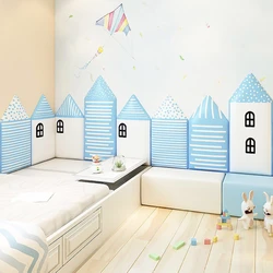 Adhesivo de pared para Cabecero de cama, decoración de habitación de niños, tablero anticolisión para cabecera de dormitorio, paneles frontales de Tatami, autoadhesivo para Cabecero