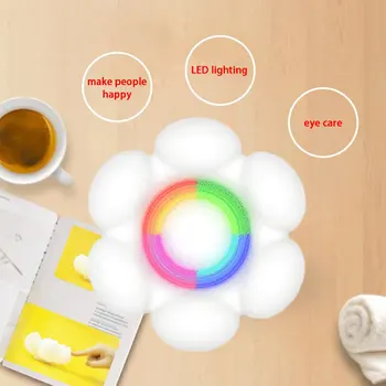 

Led Fleshy Flower Night Light Home Bedroom Decoration Lights USB Charging Creative Atmosphere Storage Bedside Lamp