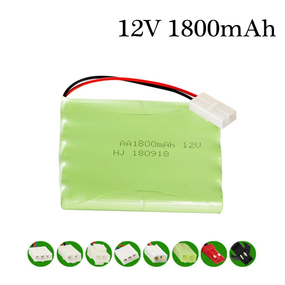 12v 1800 мА/ч, никель-металл-гидридного Батарея для Радиоуправляемый игрушечный автомобиль танки поезда внедорожная оружейный металл-гидридных или никель AA 1000 мА/ч, 12v Перезаряжаемые Батарея 1 шт