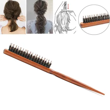 

1PCS Hair Brushes Wood Three-row Back Slim Line Comb Fluffy Hair Hairbrush Professional Salon Hairdressing Styling Tools
