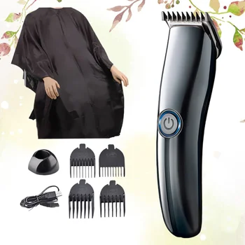 

1 Set of Haircutting Kit USB Charging Electric Hair Clipper Hairdressing Apron (Wai Cloth)