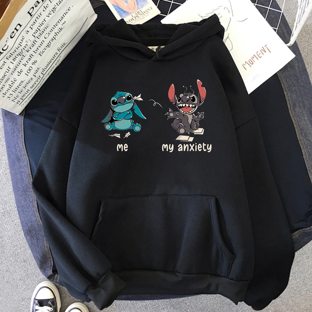 Lilo Stitch Cartoon Cute Sweatshirt Mens Disney Anime Comics Hoodies 2021 Autumn Fleece Soft Streetwear Casual Warm Men Hoodie 2021 korean hat summer handwoven children s fisherman straw hat cute baby lace bow shade hat