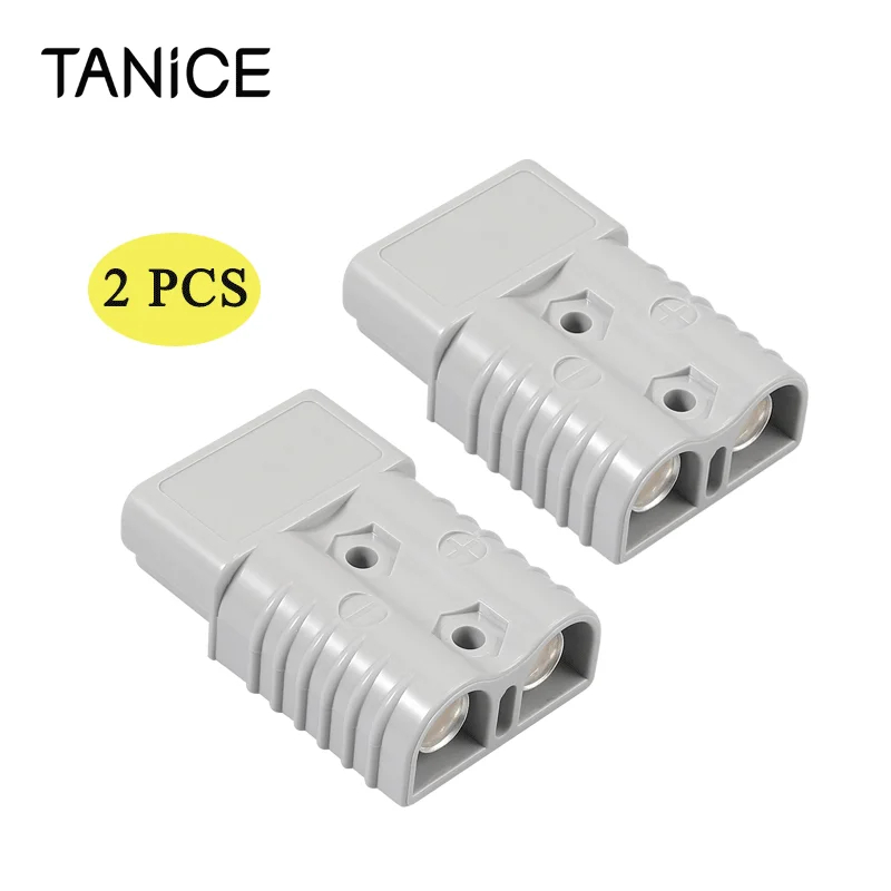 TANiCE 2Pcs 175A 600V For Anderson Style Plug Connectors With 1/0 AWG Silver Plated Solid Copper Terminal AC/DC Power Tool Kit |