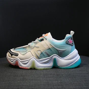 

2020 New Ladies Sport Shoes Breathable Running Shoes Women Thick Bottom Girls Jogging Sneaker Designer Women Gym Shoes