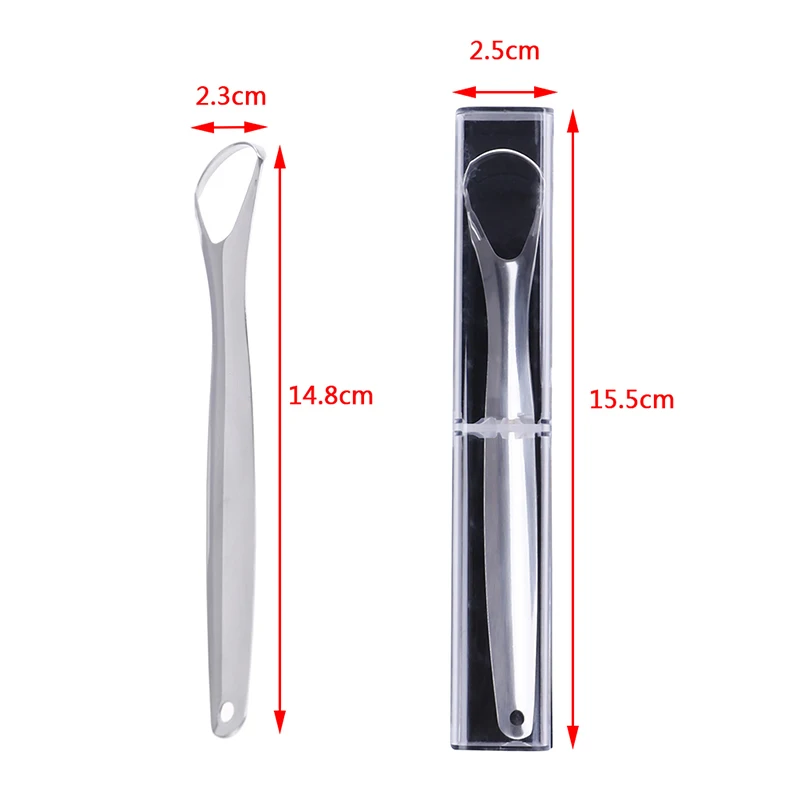 New 1PC Stainless Steel Tongue Scraper Tongue Brush Cleaner Tongue Scraper For Oral Care Oral Hygiene Keep Fresh Breath