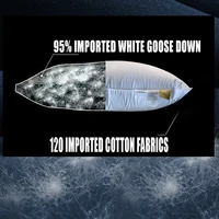 Customized Size 100% Down Pillow Core Pure White Goose Down Pillow Core 100% Cotton Shell Help Sleep 2