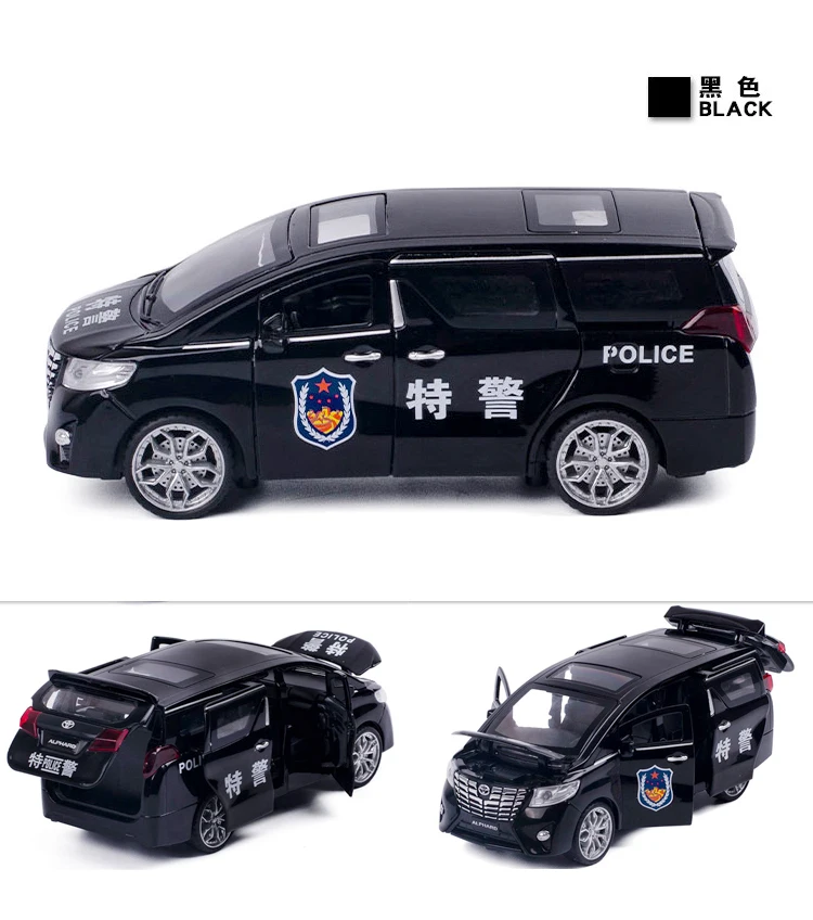 Новая модель автомобиля Toyota Alphard MPV с высоким 1:32, модель автомобиля из сплава, модель 6, звуковой светильник с открытой дверью, детские игрушки