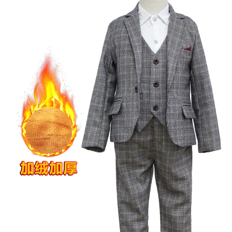 

BOY'S Formal Dress Set Autumn And Winter New Style Children Small Suit Birthday Flower Boys/Flower Girls Costume