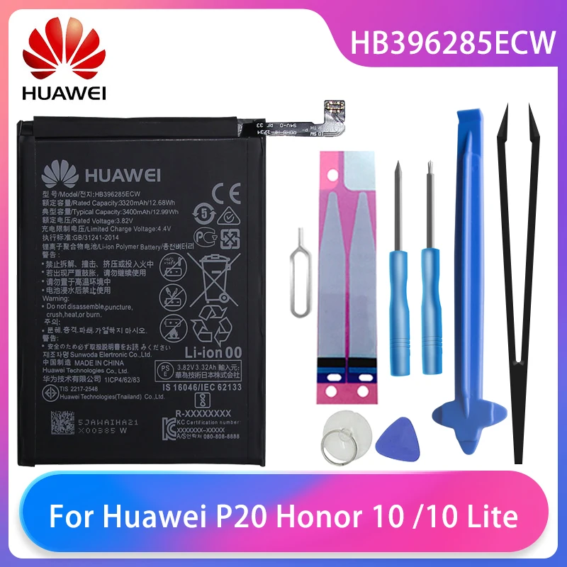 Оригинальный телефон Huawei P20 Honor 10 /10 Lite P Smart 2019 / 10i 20i Maimang 8 батарея HB396285ECW 3400 мАч