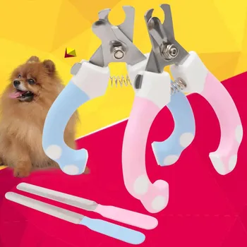 

Aapet 1pc Pet Nail Clipper Cutter Stainless Steel Grooming Scissors Clipper With Nail Polish Cat Claw Nail Scissors Pet Supplies