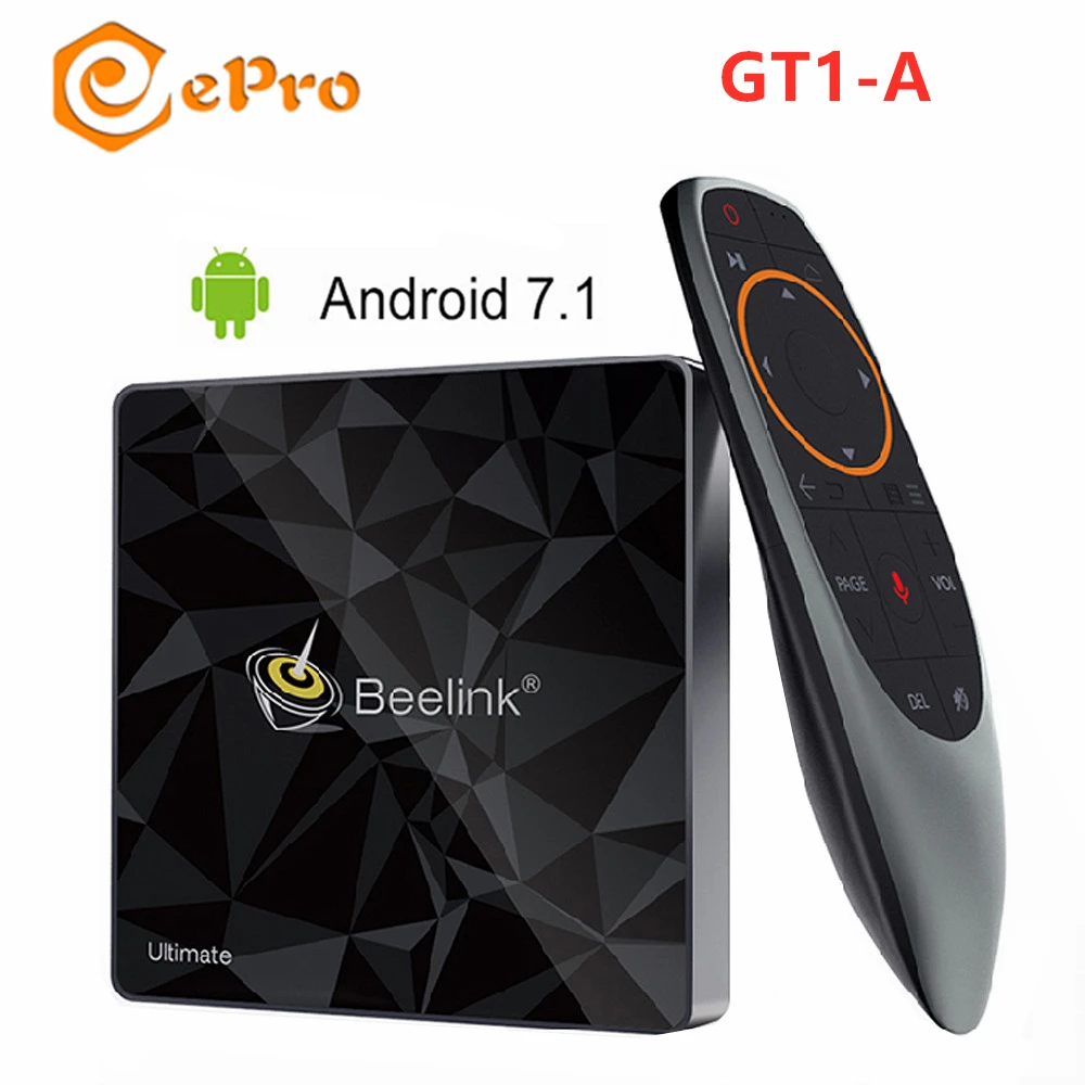 Beelink GT1 Ultimate tv Box rom 3 ГБ ОЗУ 32 Гб Голосовое управление Android 7,1 GT1-A медиаплеер 2,4G 5,8G wifi BT4.0 GT1S912 мини-ПК