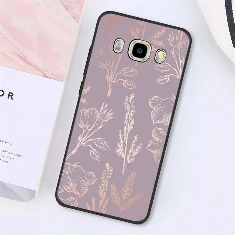 Love Heart Gold Rose Marble Stripes