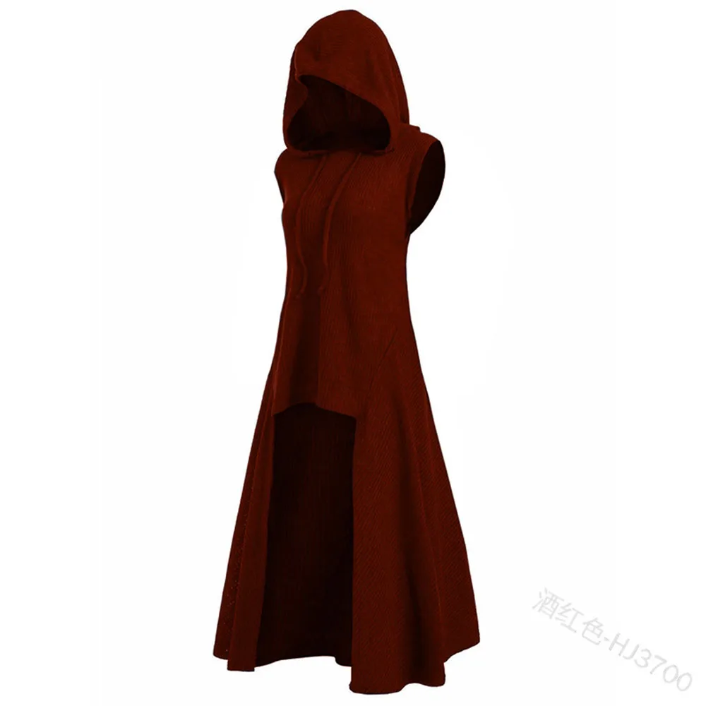 Rosetic, женское однотонное длинное платье с капюшоном, без рукавов, готический стиль, панк, женские платья, шикарная уличная одежда, платья