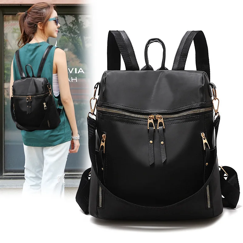 

Backpack Women's 2019 New Style Dual Purpose Multi-functional Backpack Casual Trendy Bag Large Capacity Canvas Schoolbag