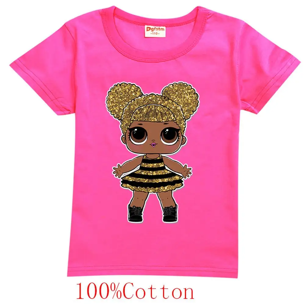 lOL Surprise Doll Kids Girls T-shirt Top 100% Cotton Summer Tee Top For Age 3-14 