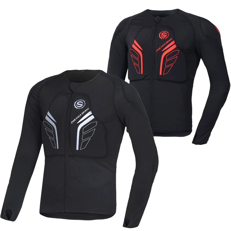 Lycra Motorcycle Armor Jacket Full Moto Body Armor Jacket Riding Protection Breathable Motocross Back Shoulder Protector Gear
