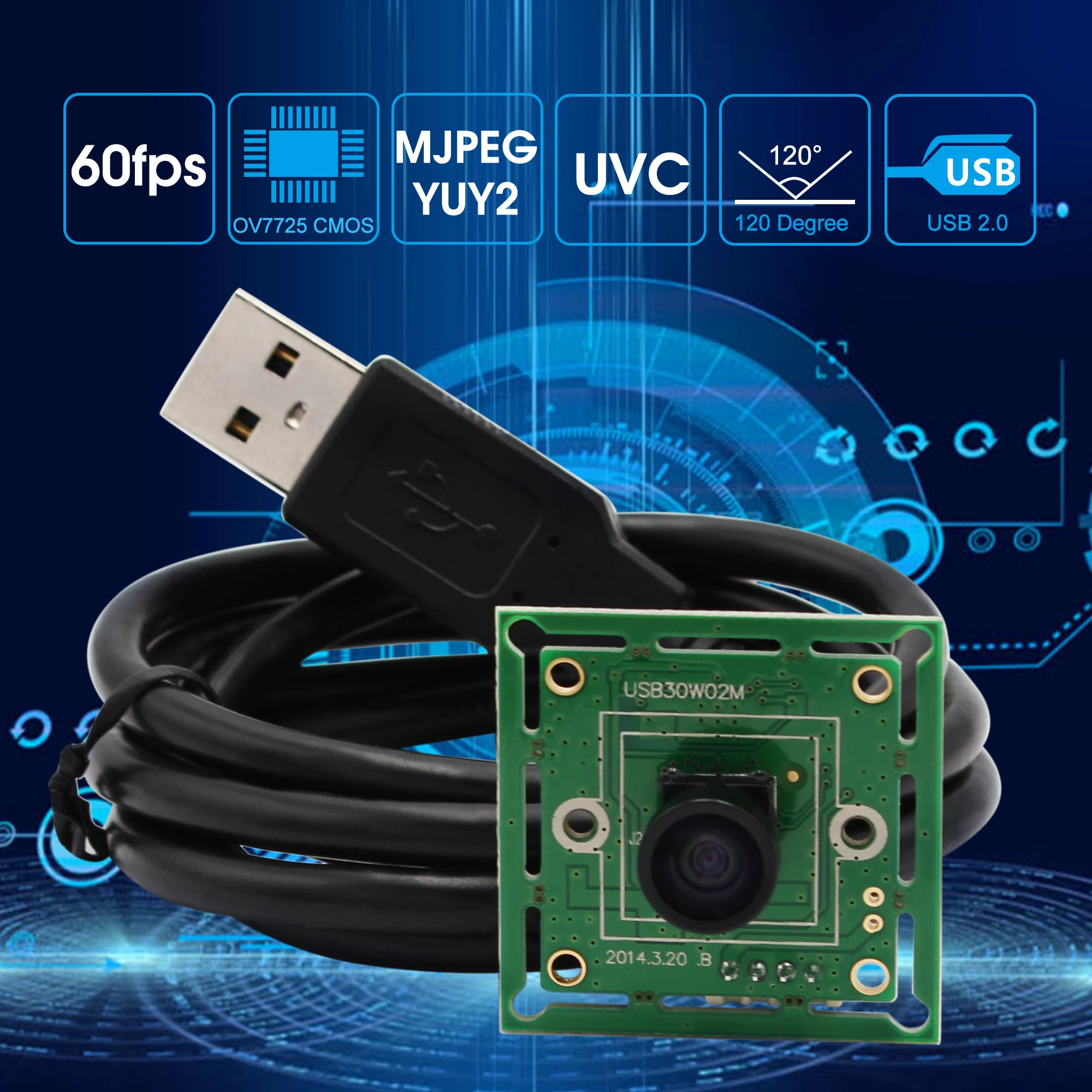 Мини плата MJPEG для камеры 0 3 МП 32*32 мм 60fps 640x480 CMOS OV7725 Micro VGA модуль безопасности usb