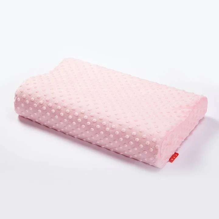Pink Ортопедическая подушка с эффектом памяти, 3 цвета, латексная подушка для шеи, мягкая подушка из волокна с медленным отскоком, массажер для шейного отдела, забота о здоровье - Цвет: Pink