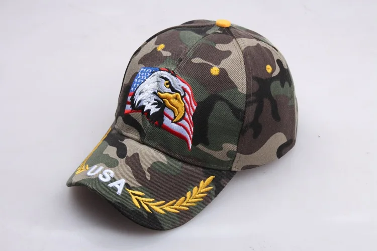 USA Flag Eagle Cotton Baseball Cap Men 