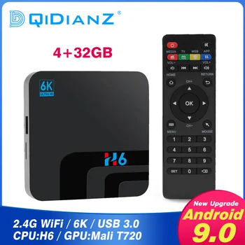 

H6 Android 9.0 Smart TV BOX Allwinner H6 64bits Quad-Core 6K HD 2.4WIFI Set Top Box Media Player High-performance pk h96MAX X96