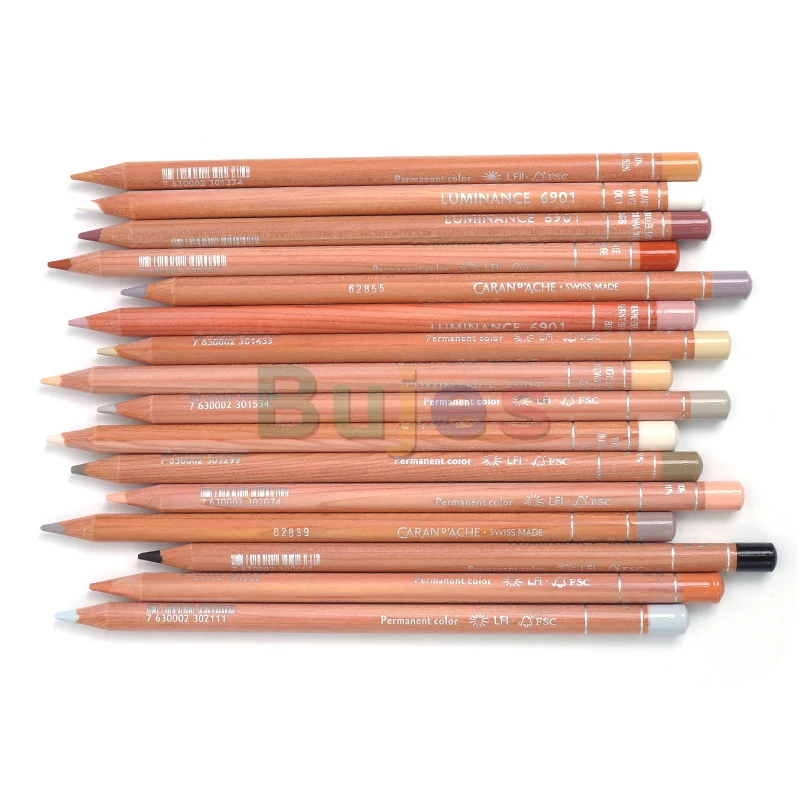 Swiss CARAN Du0027ACHE LUMINANCE 6901 76 Color Artist oily Color Pencil single  color optional multicolour professioanl art supplies