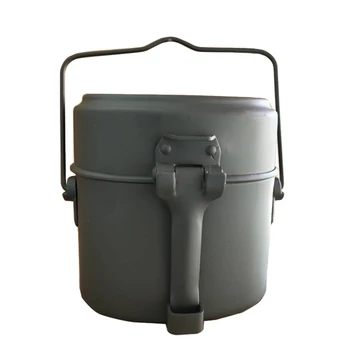 

Outdoor Camping Lunch Box Three-piece Heating Lunch Box Aluminum Cookware Cook Set Hiking Survival Lunch Boxes