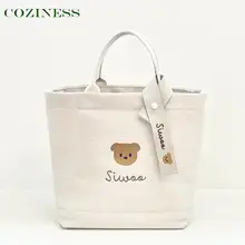 COZINESS Bolsa de lona para pañales con diseño de oso pequeño, bolso de viaje ligero con diseño de dibujos animados, rejilla múltiple, montaje de alta capacidad, gran oferta