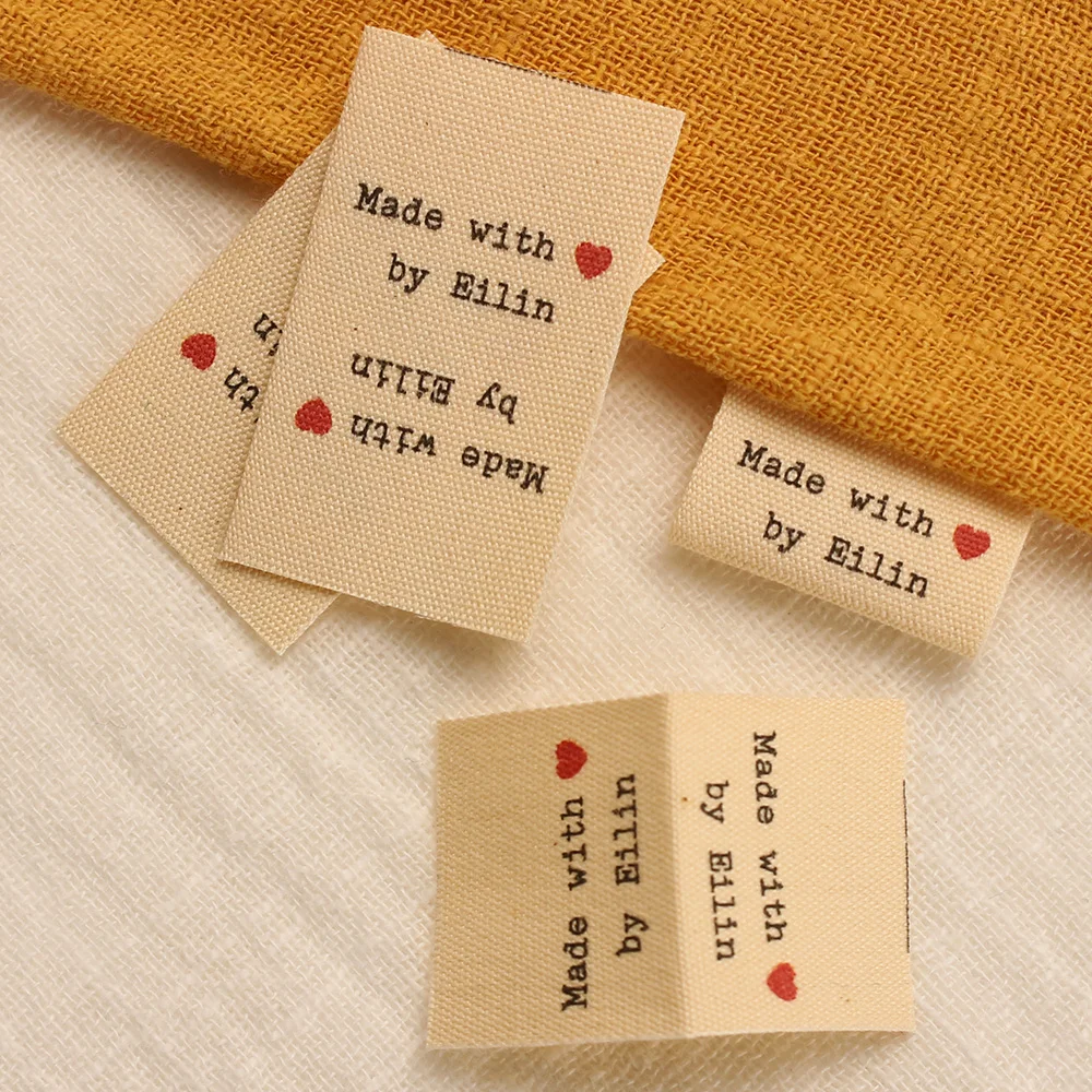 Handmade Cotton Label 25x42mm MD2045 Sewing Accessories Tags For Knitted Things Custom Gift packaging labels clothing labels garment labels sewing labels fabric tags