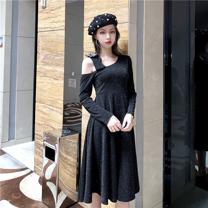 

Dress 2019 Autumn New Products Debutante WOMEN'S Dress Elegant Slim Fit Dress A- line Skirt