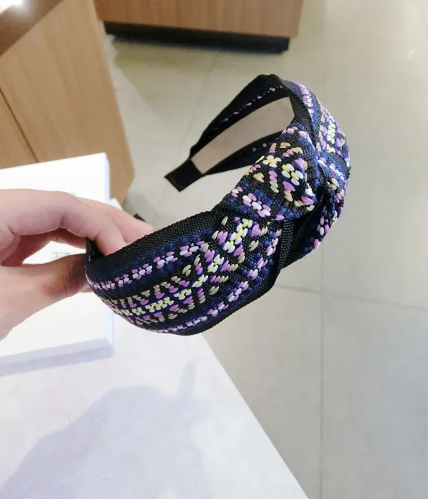 Корейский стиль Девушки головная повязка вышивка тренд повязки для волос для женщин модные аксессуары для волос
