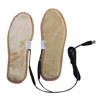 

Women Men Electric USB Plug Powered Heated Shoes Insoles Plush Heater Winter Keep Feet Warm Socks Pads