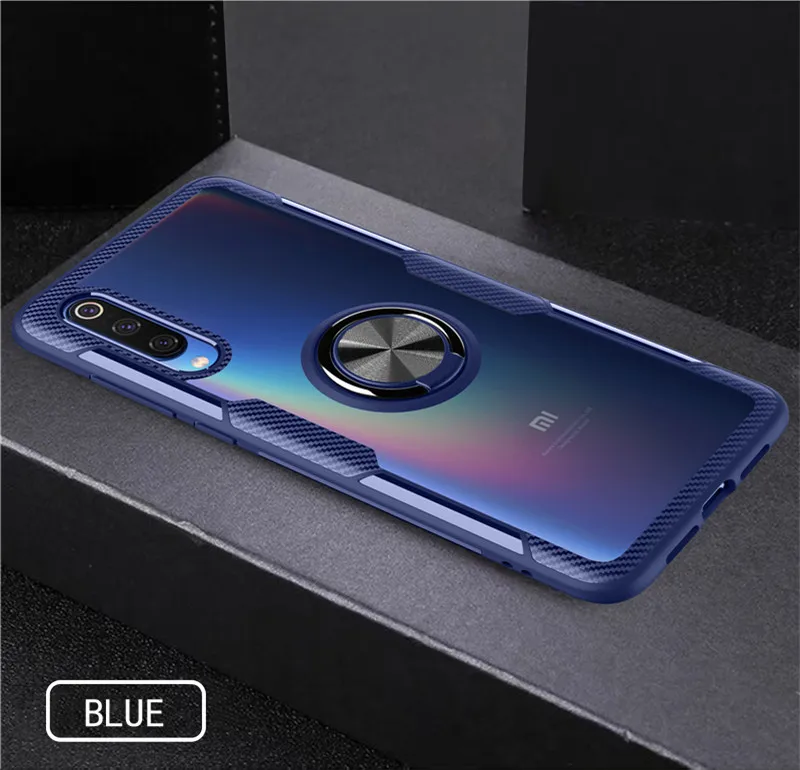 Прозрачный чехол для Xiaomi mi 9 8 SE mi 9 mi 8 mi 8 Pro Lite с кольцом и подставкой, прозрачный противоударный защитный чехол Xiaomi mi 9T mi 9 8 Pro