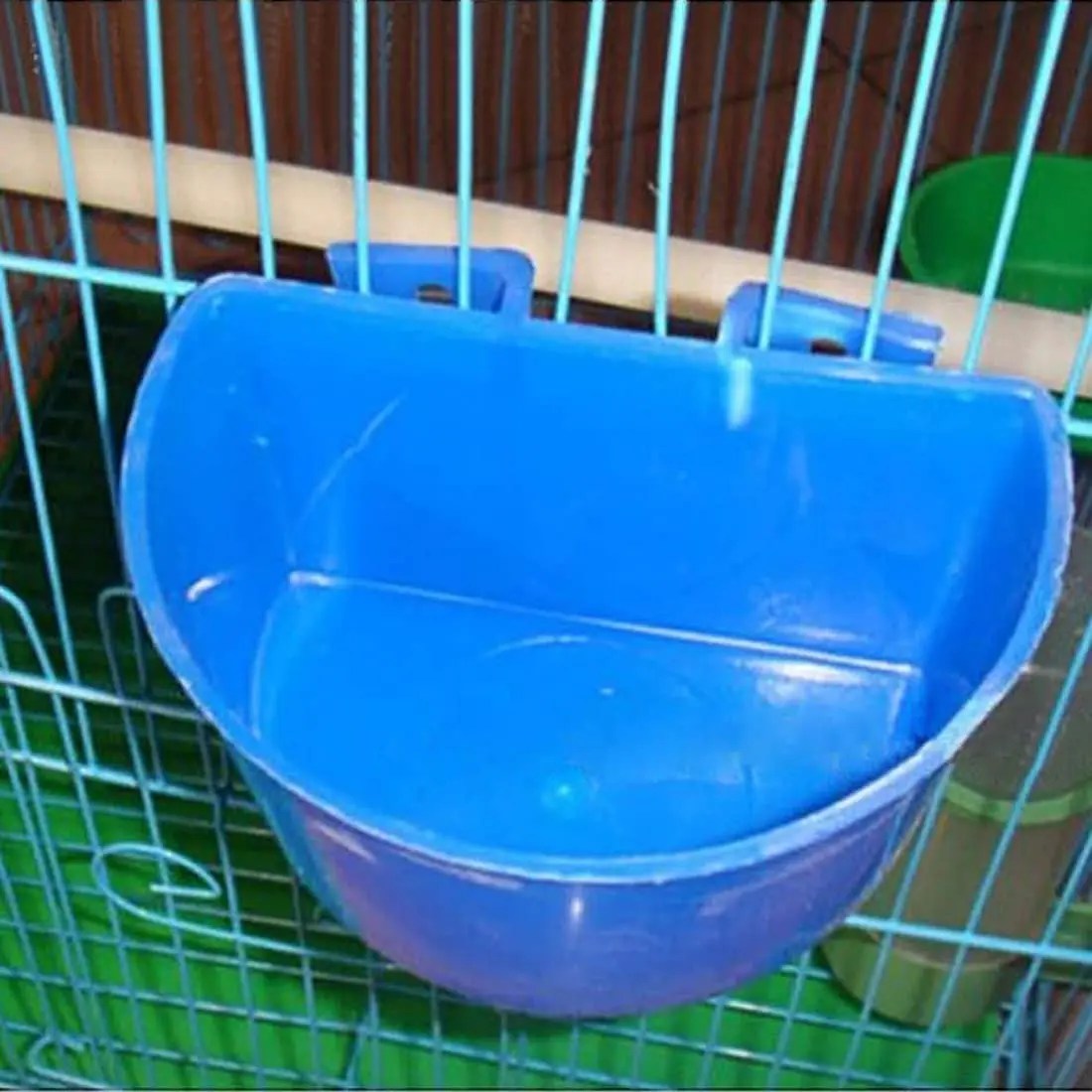 10 PCS Bird Cage Cups Hanging Water Cup Bird Treats Cups Cage for Chickens with Hooks Plastic Feeding Watering Supplies Feeder