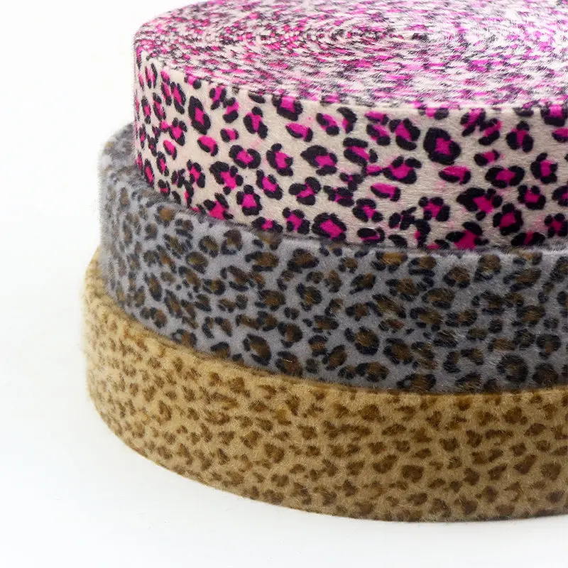 

5M DIY Craft 10mm 15 25mm Leopard Velvet Ribbon 50mm Dense Printed Fabric Ribbon Tape Trim Hair Bow Dog Collar Earring Material
