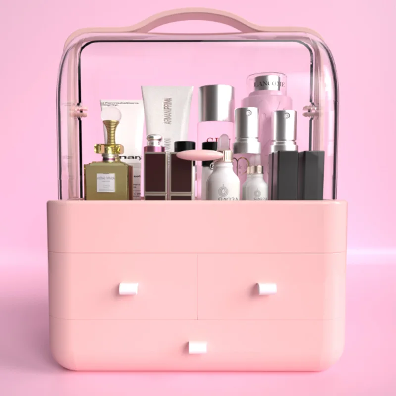 Коробка для хранения косметики Пылезащитная многослойная с крышкой акриловая помада Коробка для хранения косметики Пылезащитная многослойная с крышкой акриловая помада