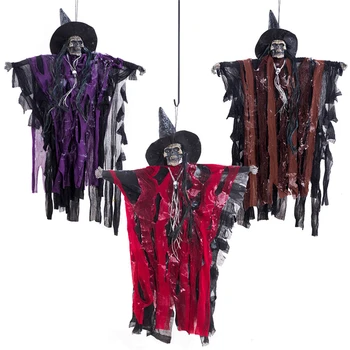 

Halloween Witch Hanging Bar Decoration Sound Control Pointer Deuce Hanging Scary Decoration Kit Home Decoration JJ20