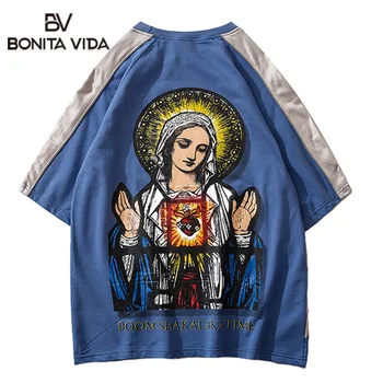 

Bonita Vida Goddess Printed Hip Hop T-Shirts Men 2020 Summer Fashion Casual Short Sleeve Male Tee Shirts Streetwear