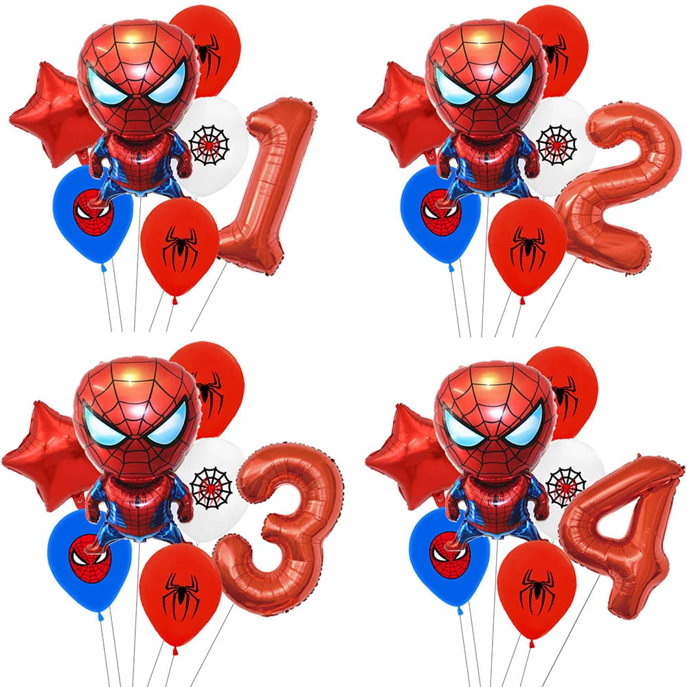 1 Set Marvel Spiderman Number Foil Balloons Kids 1 2 3 4 5 6 7 8 9 Years  Birthday Party Decor Children's Day Gifts Air Globos - Ballons &  Accessories - AliExpress