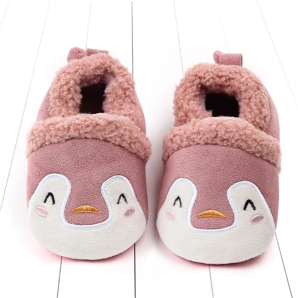 Baby Shoes Adorable Infant Slippers Toddler Baby Boy Girl Knit Crib Shoes Cute Cartoon Anti-slip Prewalker Baby Slippers