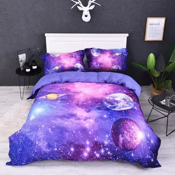 

BEST.WENSD 2019 Digital Printing Comforter Bedding Cover Duvet Cover +pillow Cases Galaxy Bed Set Duvet Cover Winter Luxury 3pcs