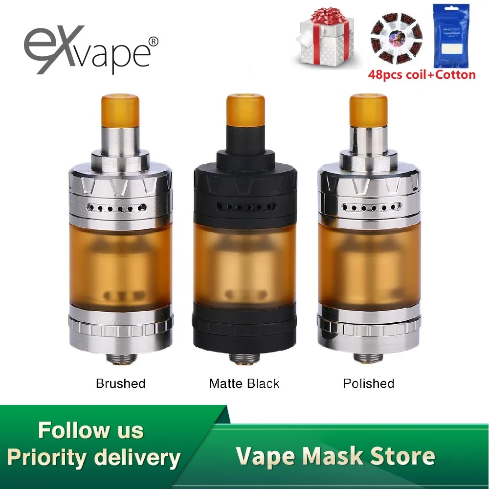 

Original Exvape Expromizer V4 MTL RTA Tank 2ml Atomizer 23mm Single Coil RTA Top to Bottom Airflow for DIY Lovers VS Zeus X