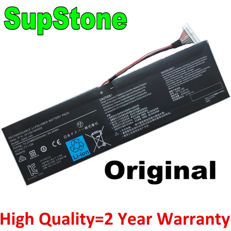 SupStone оригинальные GAG-J40 ноутбук Батарея для Gigabyte Aero X7DTV7 V8 14-K7 15-X9 14-W-CF2 14-P64WV6 15sa P64Wv7-De325Tb