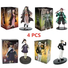 

4pcs Anime Figure Demon Slayer Kimetsu no Yaiba Figure Tomioka Giyuu Hashibira Inosuke Kamado Tanjirou Nezuko Zenitsu Figurine