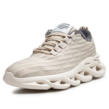 

High top blade shoes men's warm winter plush cotton sports leisure tourism large size tide shoes warrior running shoes