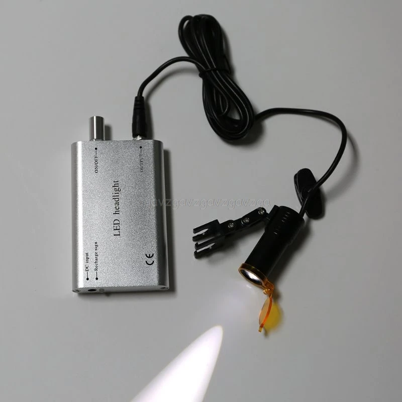US $31.94 Rechargeable Protable 5W Headlight with Filter for Loupe Lab Loupe Binocular Magnifier O11 19