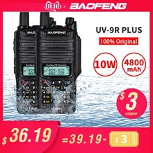 10 Вт Baofeng UV-9R Plus Walkie Talkie IP67 водонепроницаемый двухдиапазонный двухстороннее радио 10 км 9R плюс портативный CB Ham радиоприемники КВ трансивер